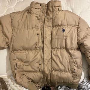 Tan puffer jacket